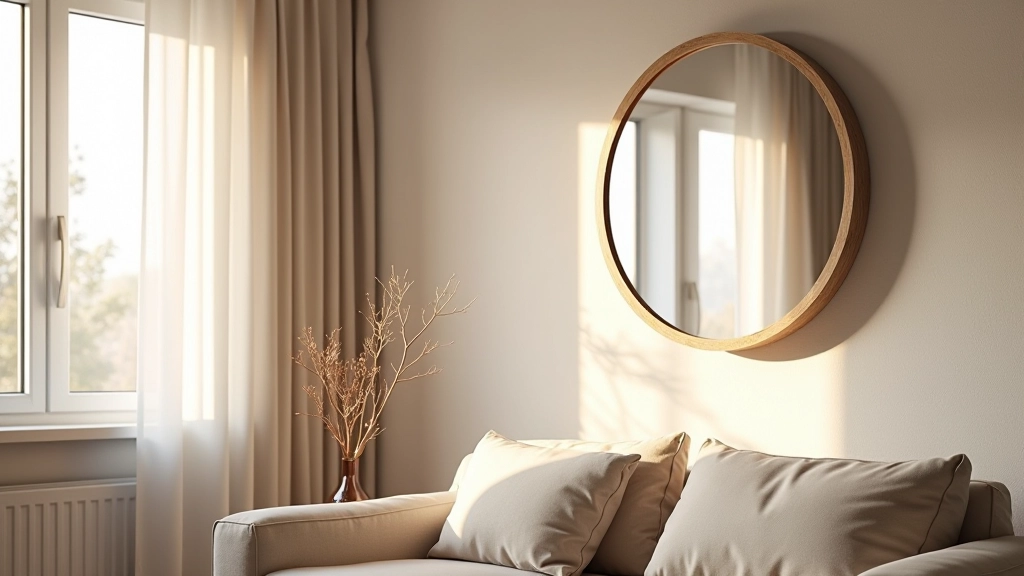 Mirror placement reflecting natural light